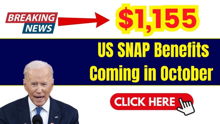 $1,155 US SNAP Benefits Coming in October