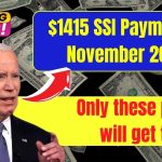 $1415 SSI Payment In November 2024