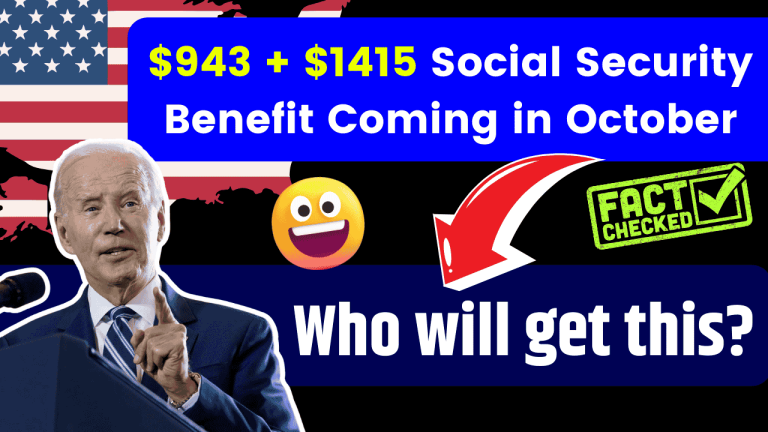 $943 + $1415 Social Security Benefit Coming in October 2024: Who will get this? Check Eligibility & Payment Dates