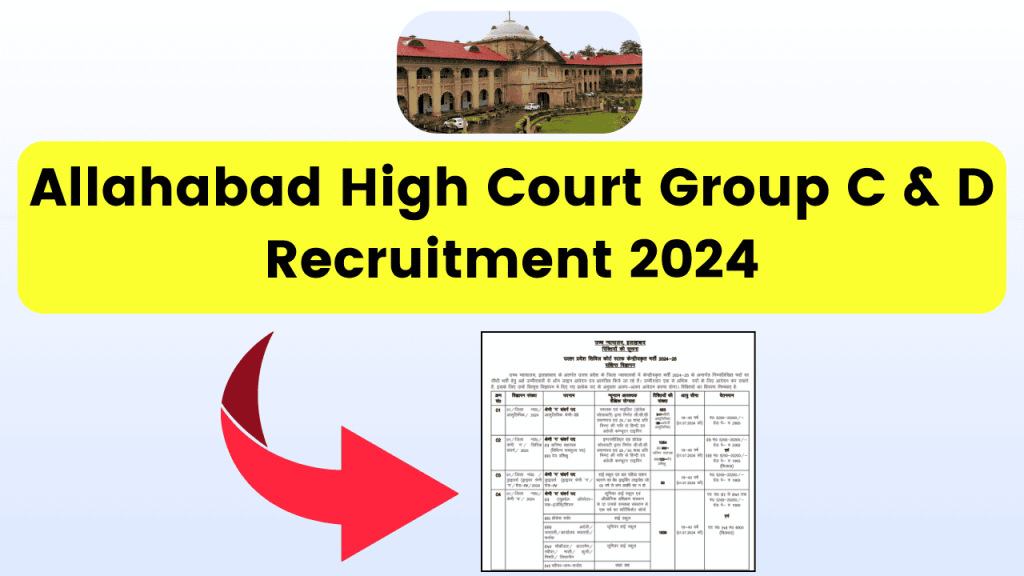 Allahabad High Court Group C & D Recruitment 2024 - Apply Online, Notification