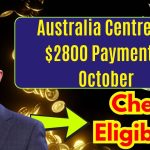 Australia Centrelink $2800 Payment in October