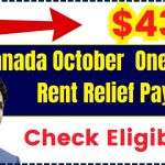 Canada October $430 One-Time Rent Relief Payment in 2024