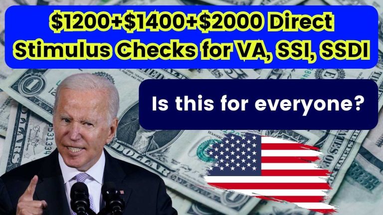 Direct Stimulus Checks for VA, SSI, SSDI