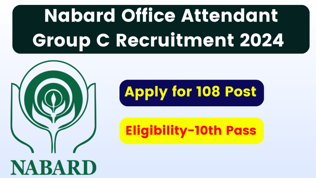 Nabard Office Attendant Group C Recruitment 2024 - Apply Online 10th Pass for 108 Post