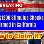 October $1200 Stimulus Checks Confirmed In California