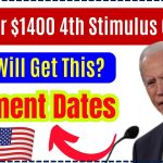 October $1400 4th Stimulus Checks