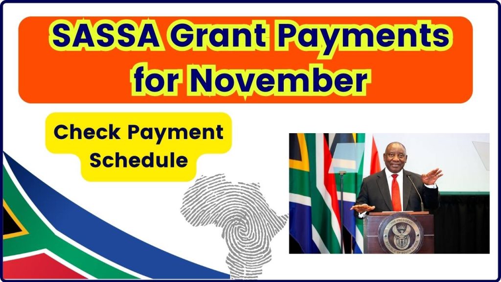 SASSA Grant Payments for November