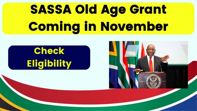 SASSA Old Age Grant Coming in November