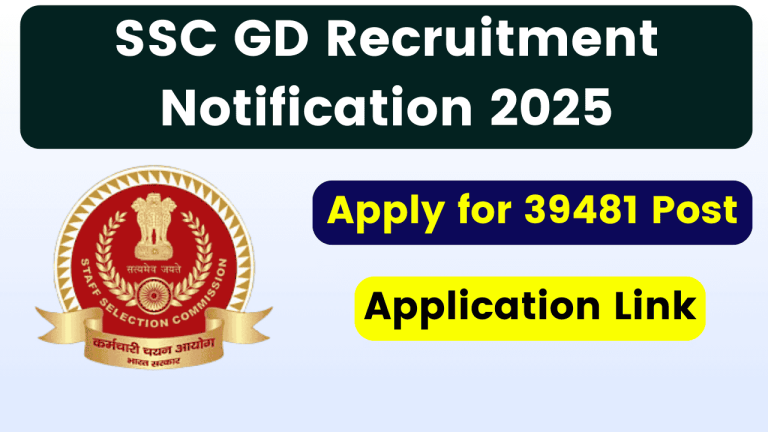 SSC GD Recruitment Notification 2025 OUT - Apply for 39481 Vacancies at ssc.gov.in: Application Link