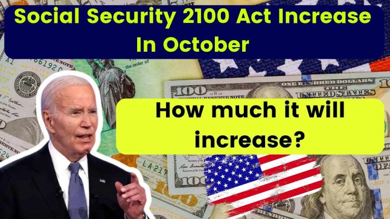 Social Security 2100 Act Increase In October