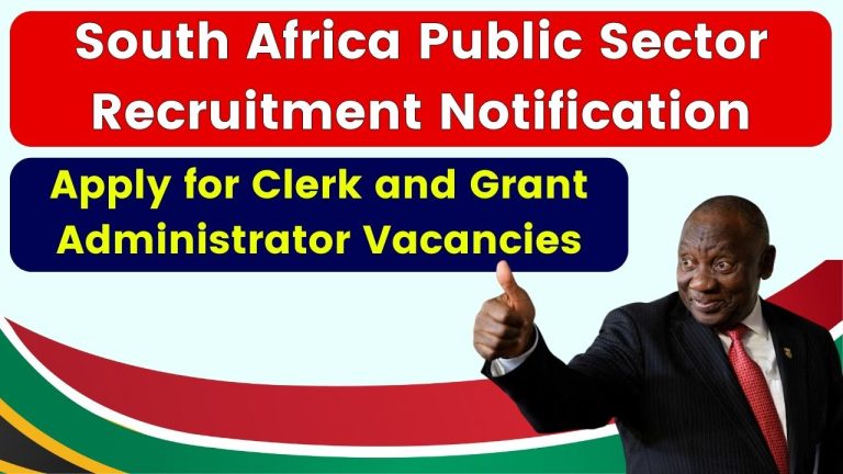 South Africa Public Sector Recruitment Notification