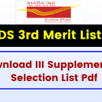 UP GDS 3rd Merit List 2024 - Download III Supplementary Selection List Pdf