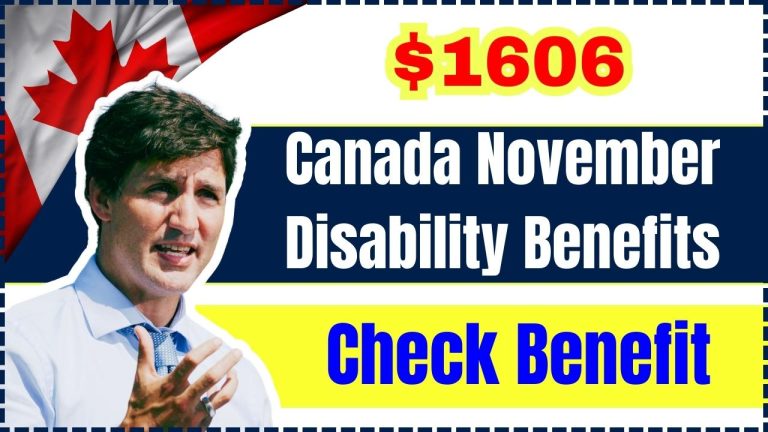 $1606 Canada November Disability Benefits