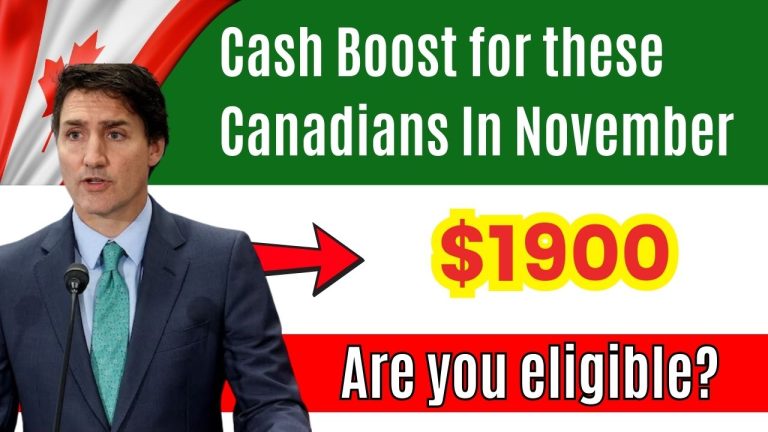 $1900 Cash Boost for these Canadians