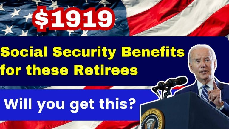 $1919 Social Security Benefits for these Retirees