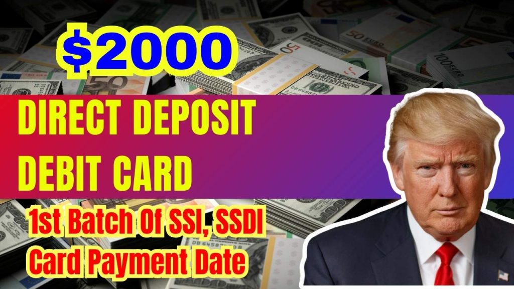 $2000 Direct Deposit Debit Card