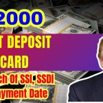 $2000 Direct Deposit Debit Card