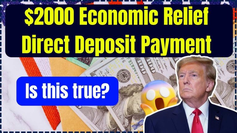 $2000 Economic Relief Direct Deposit Payment