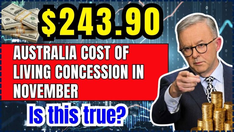 $243.90 Australia Cost of Living Concession