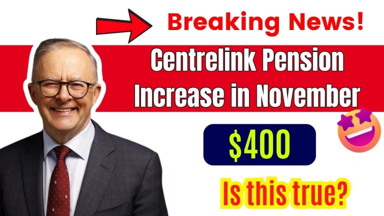 $400 Centrelink Pension Increase in November