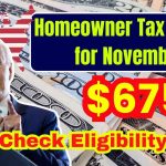 $675 Homeowner Tax Rebate for November