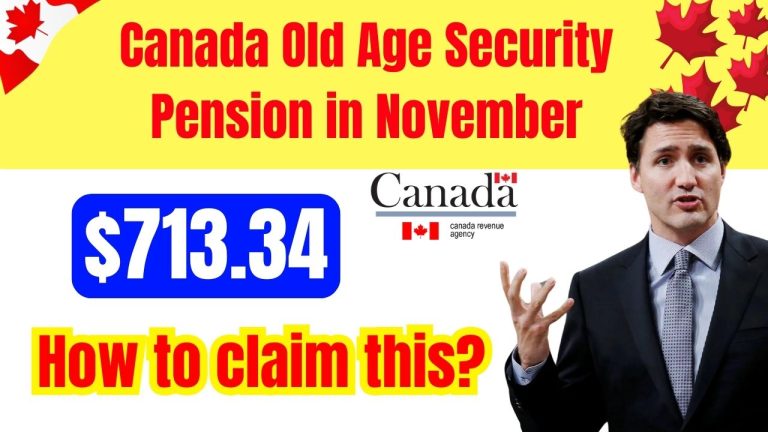 $713.34 Canada Old Age Security Pension