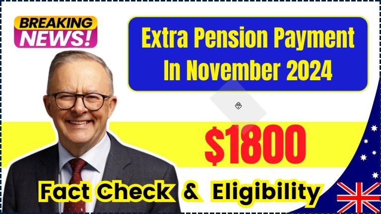 Australia $1800 Extra Pension Payment In November 2024