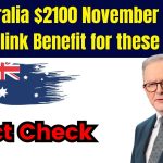 Australia $2100 November Extra Centrelink Benefit