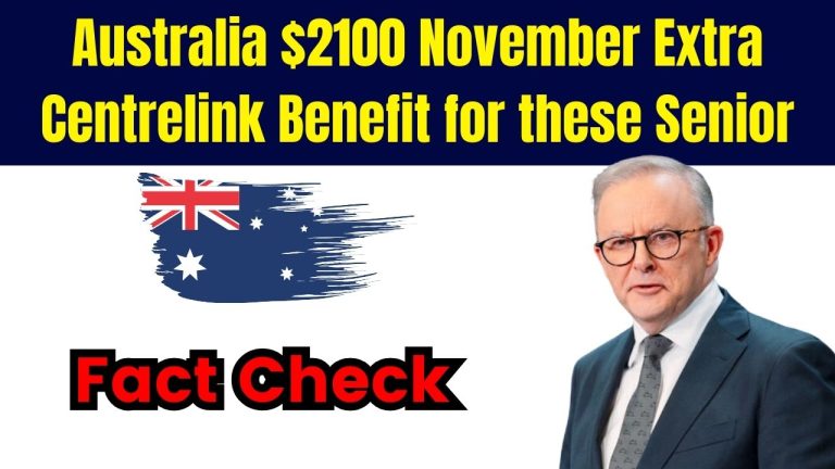 Australia $2100 November Extra Centrelink Benefit