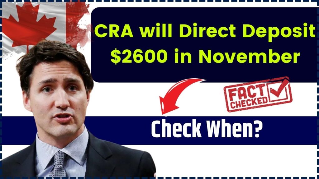 CRA will Direct Deposit $2600 in November