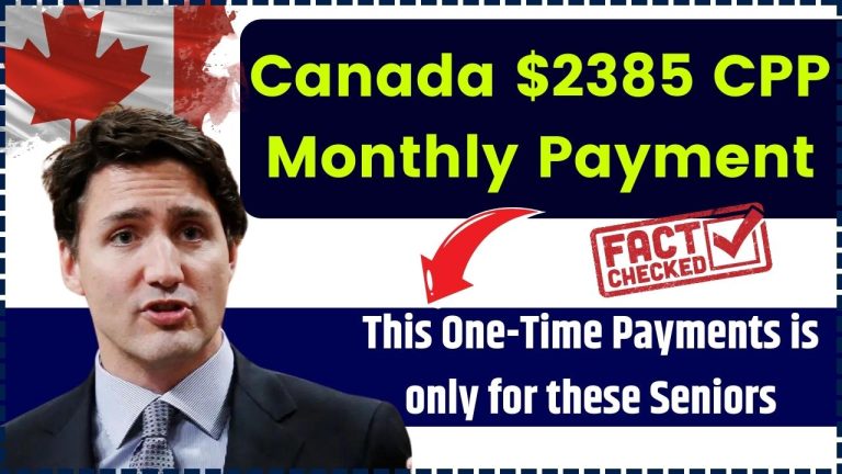 Canada $2385 CPP Monthly Payment in November