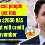 Canada $2650 OAS Payment will credit in November