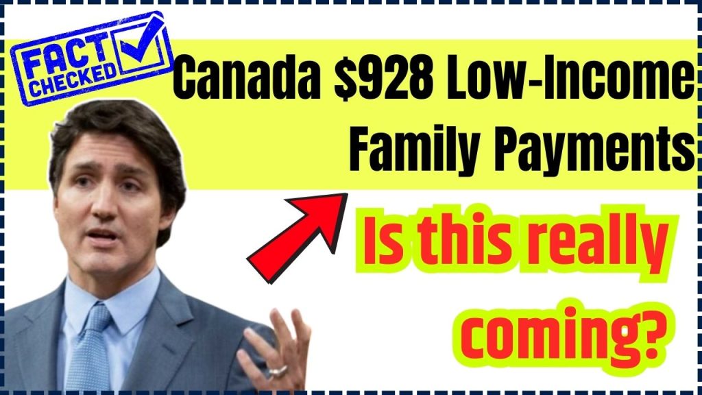 Canada $928 Low-Income Family Payments