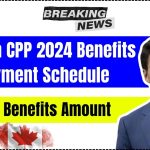 Canada CPP 2024 Benefits Payment Schedule