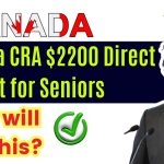 Canada CRA $2200 Direct Deposit for Seniors in November