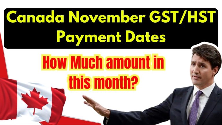 Canada November GST/HST Payment Dates