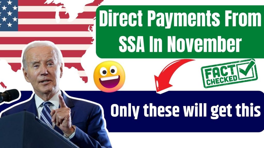 Direct Payments From SSA In November