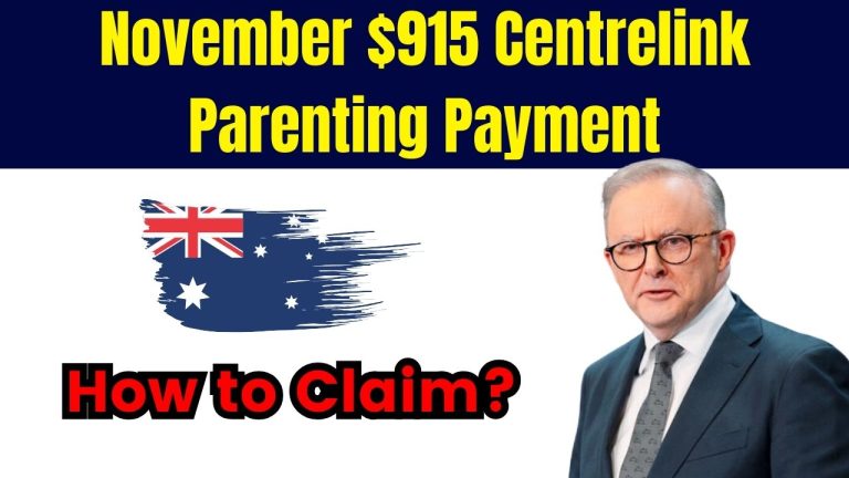 November $915 Centrelink Parenting Payment