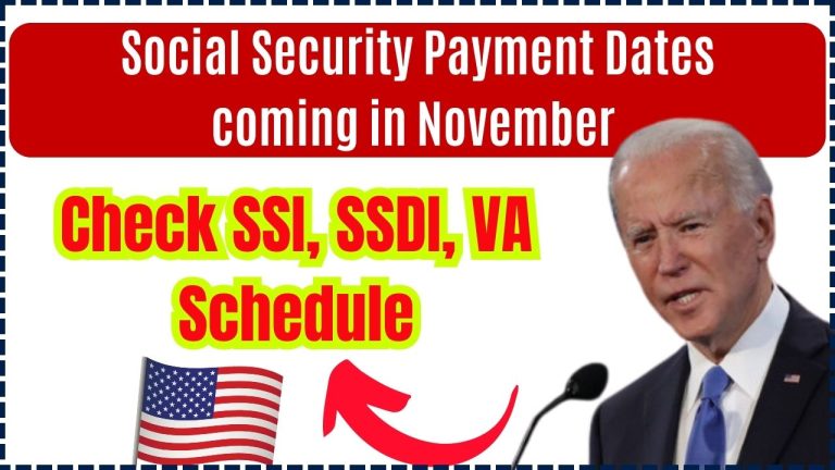 Social Security Payment Dates coming in November