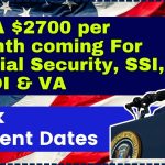 USA $2700 per month coming For Social Security, SSI, SSDI & VA