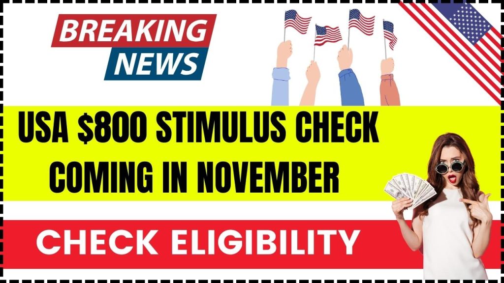 USA $800 Stimulus Check Coming in November