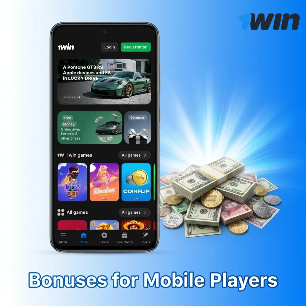 Mobile player accessing sports betting bonuses including welcome offers, accumulator boosts, and early payout features