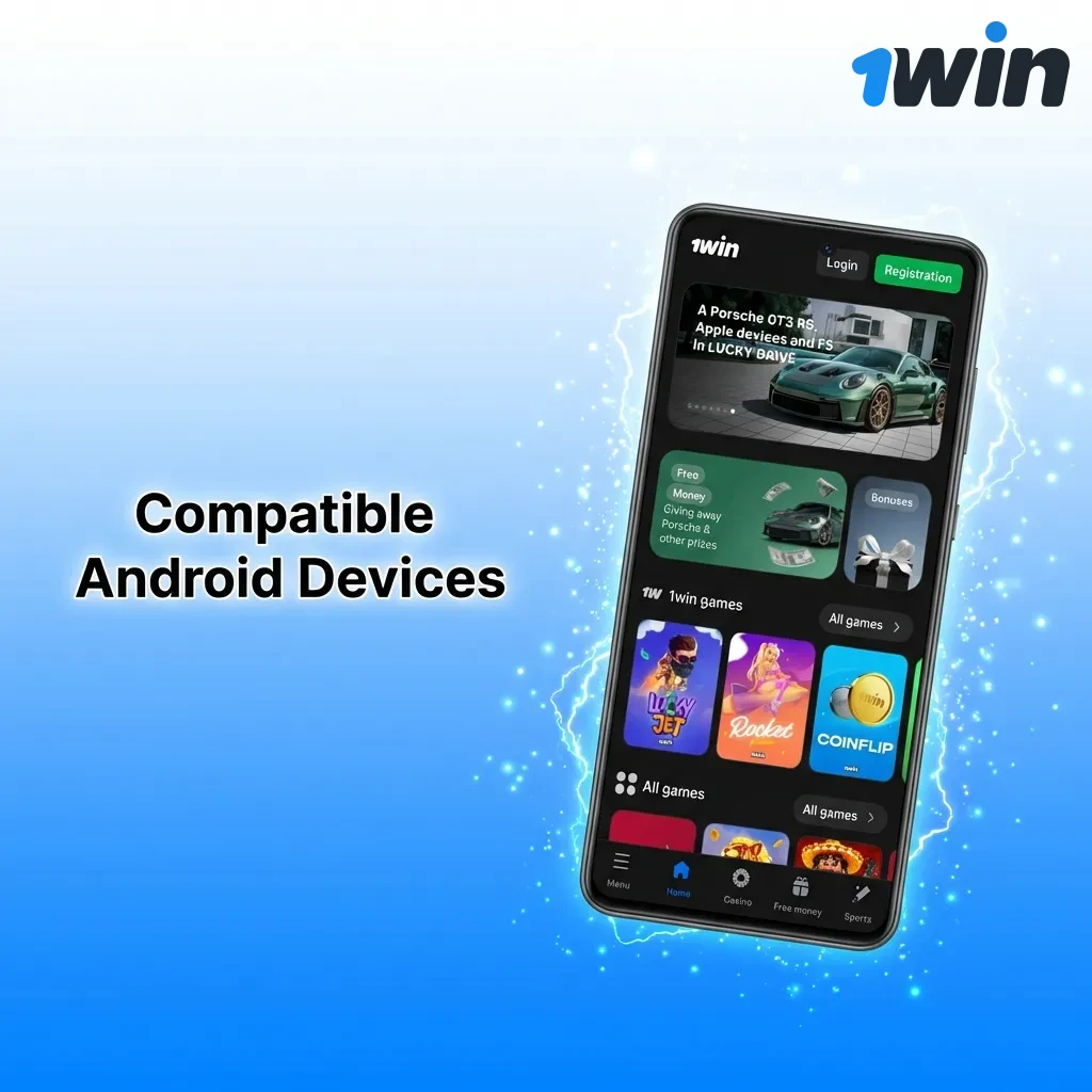 List of compatible Android phones including Samsung Galaxy, Xiaomi Redmi, Realme, Vivo, Oppo, OnePlus, and Motorola models