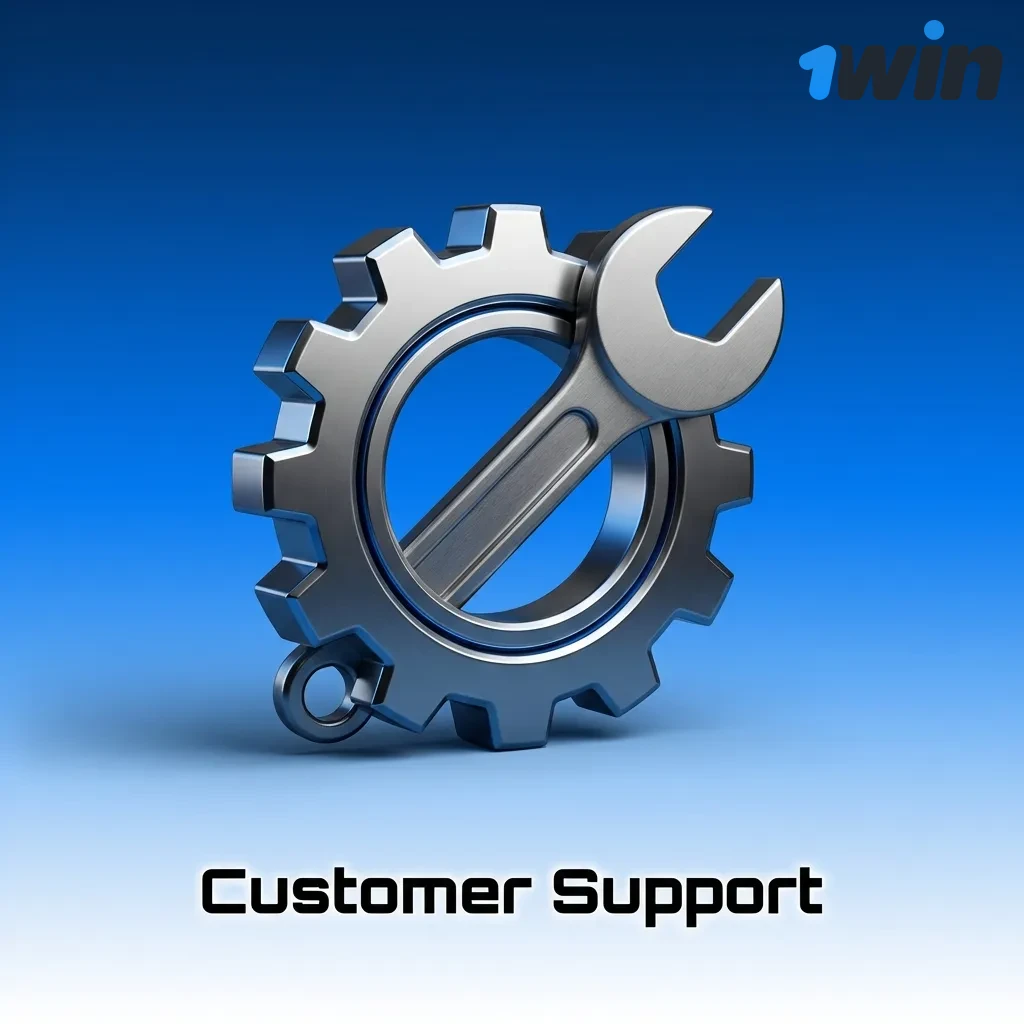 1win customer support contact methods showing 24/7 availability via live chat, email, Telegram, and WhatsApp