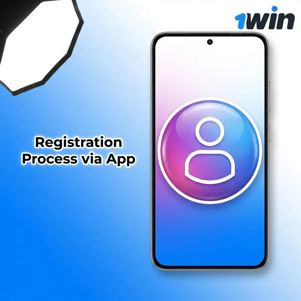 Mobile app registration screen showing sign-up button and account creation form for quick 3-minute setup process