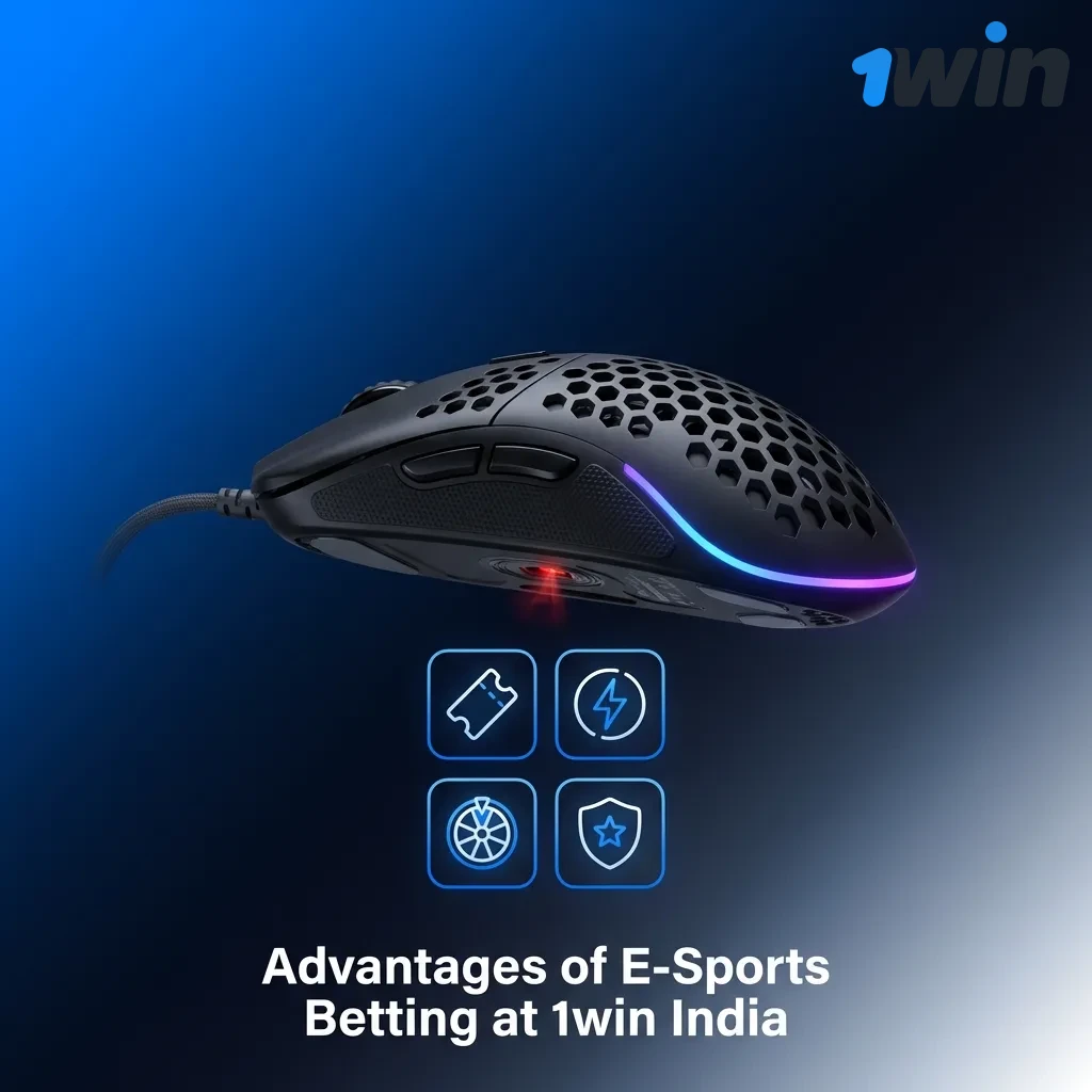 1win India esports betting platform showing bonus offers, payment methods, and mobile app features for Indian players